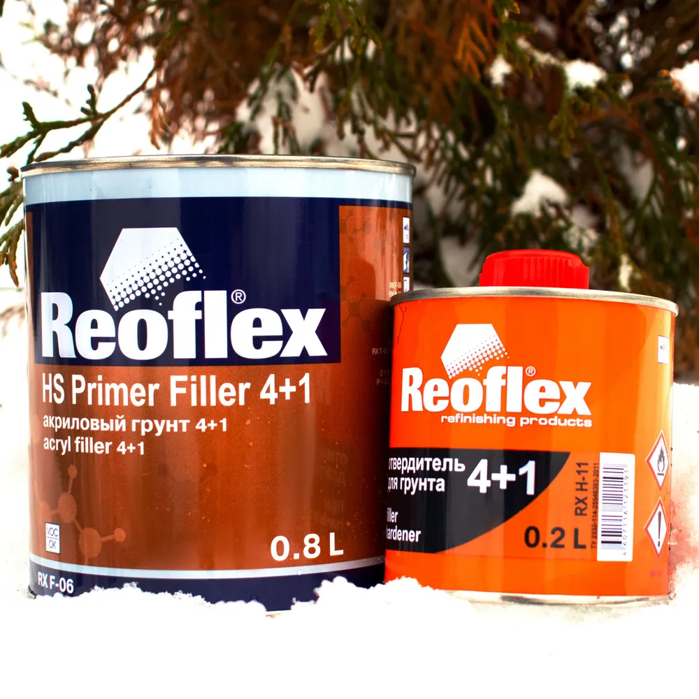 Hs primer filler. Reoflex HS primer Filler 4+1. Reoflex отвердитель для грунта 4+1. Reoflex HS primer Filler 4+1 RX F-06 инструкция.