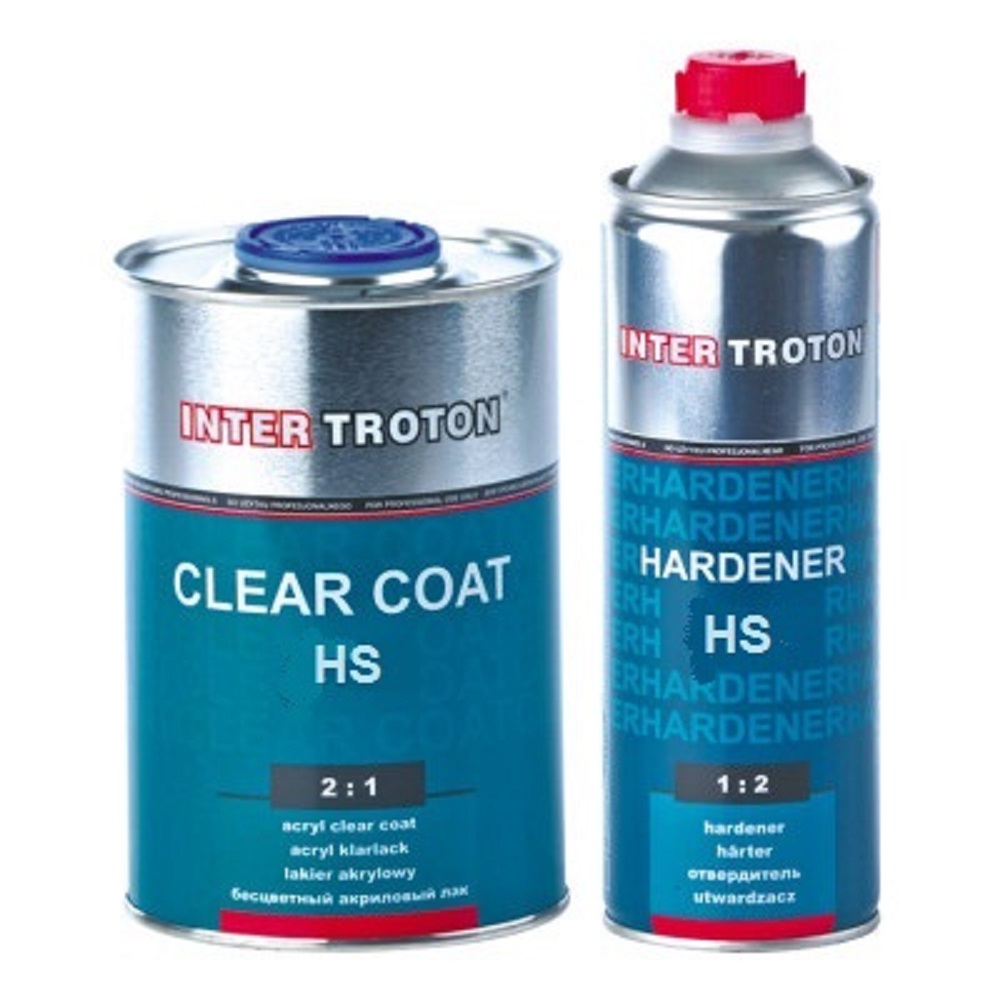 INTERTROTON CLEAR COAT 2K Прозрачный акриловый лак 2:1 HS, 1л + отвердитель...