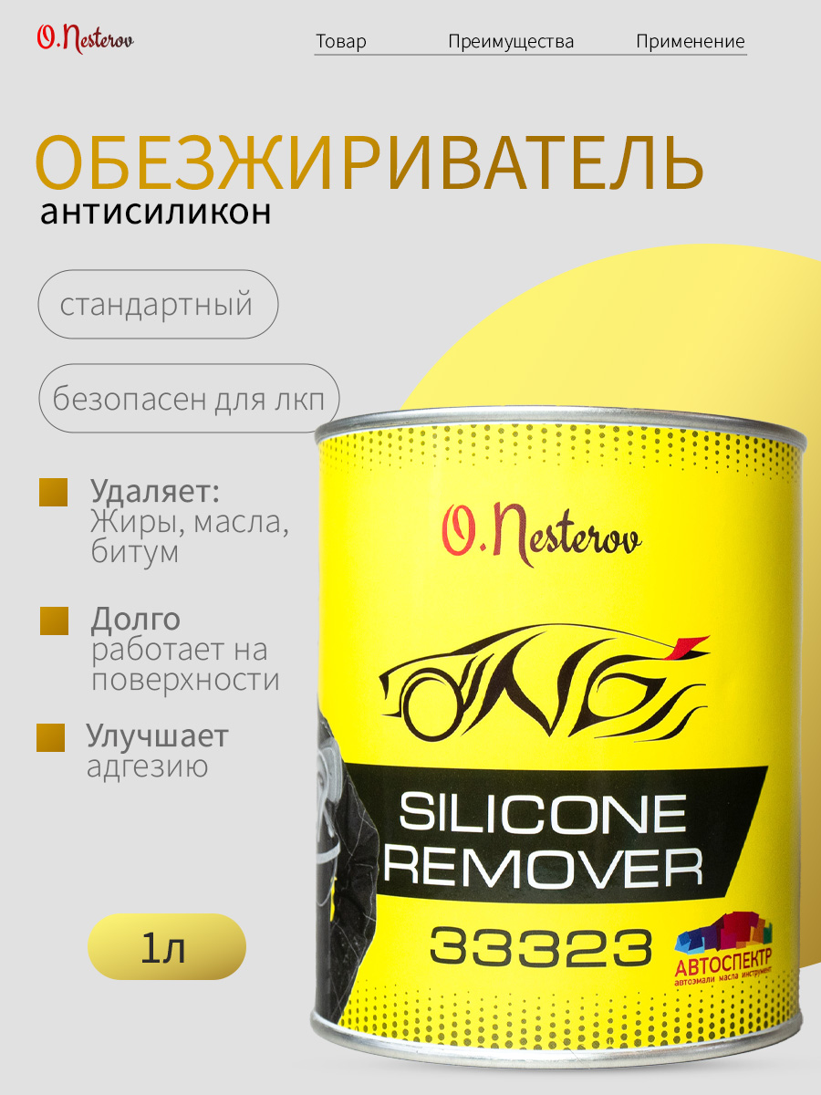 Обезжириватель автомобильный для покраски (антисиликон) ОНБ 1 л. 33323