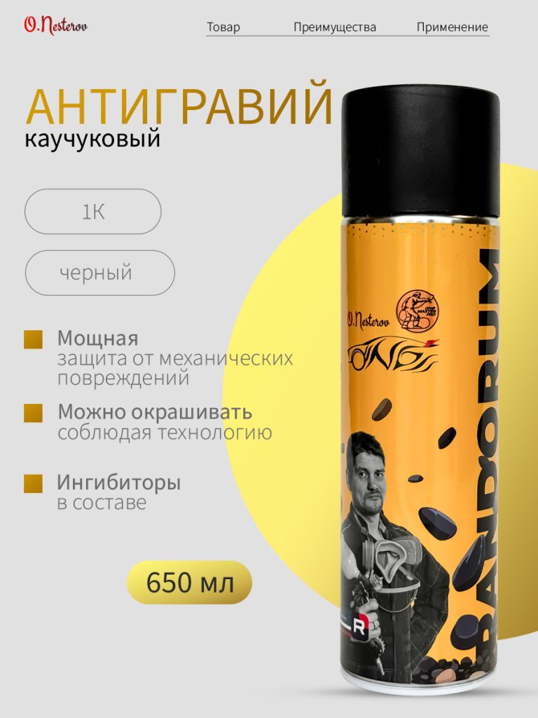 ОНБ Антигравий Pandorum аэрозоль 500 мл ЧЕРНЫЙ